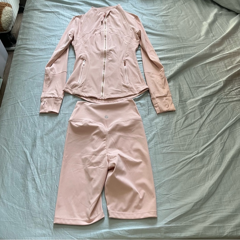 Lululemon athletica Define Sports Jacket & Shorts Set in Pink